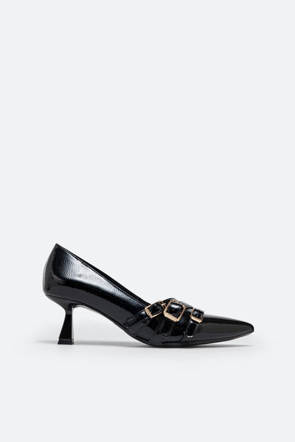 Decolleté Emily Vernice PU Nero