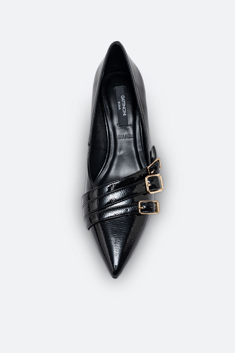 Decolleté Emily Vernice PU Nero