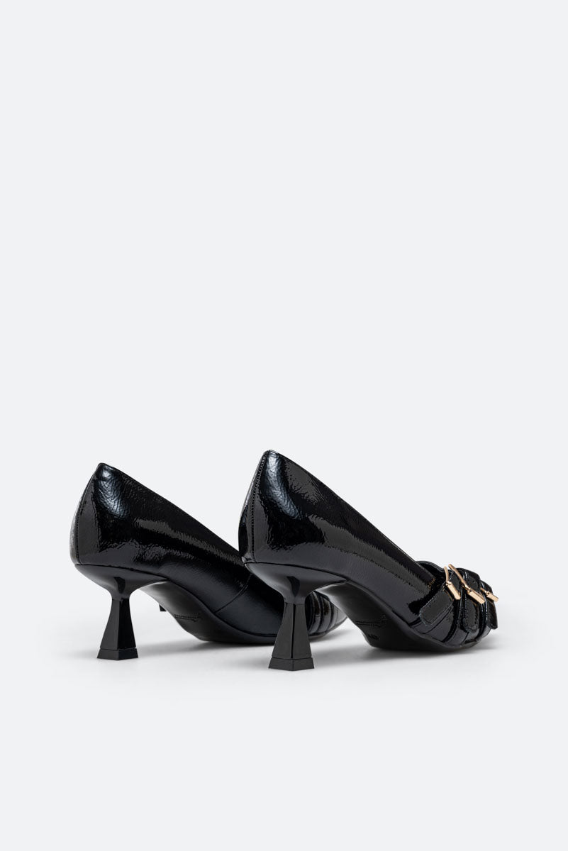 Decolleté Emily Vernice PU Nero