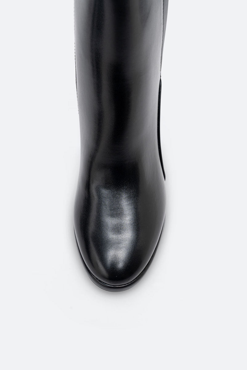 Mercy PU Black Ankle Boot