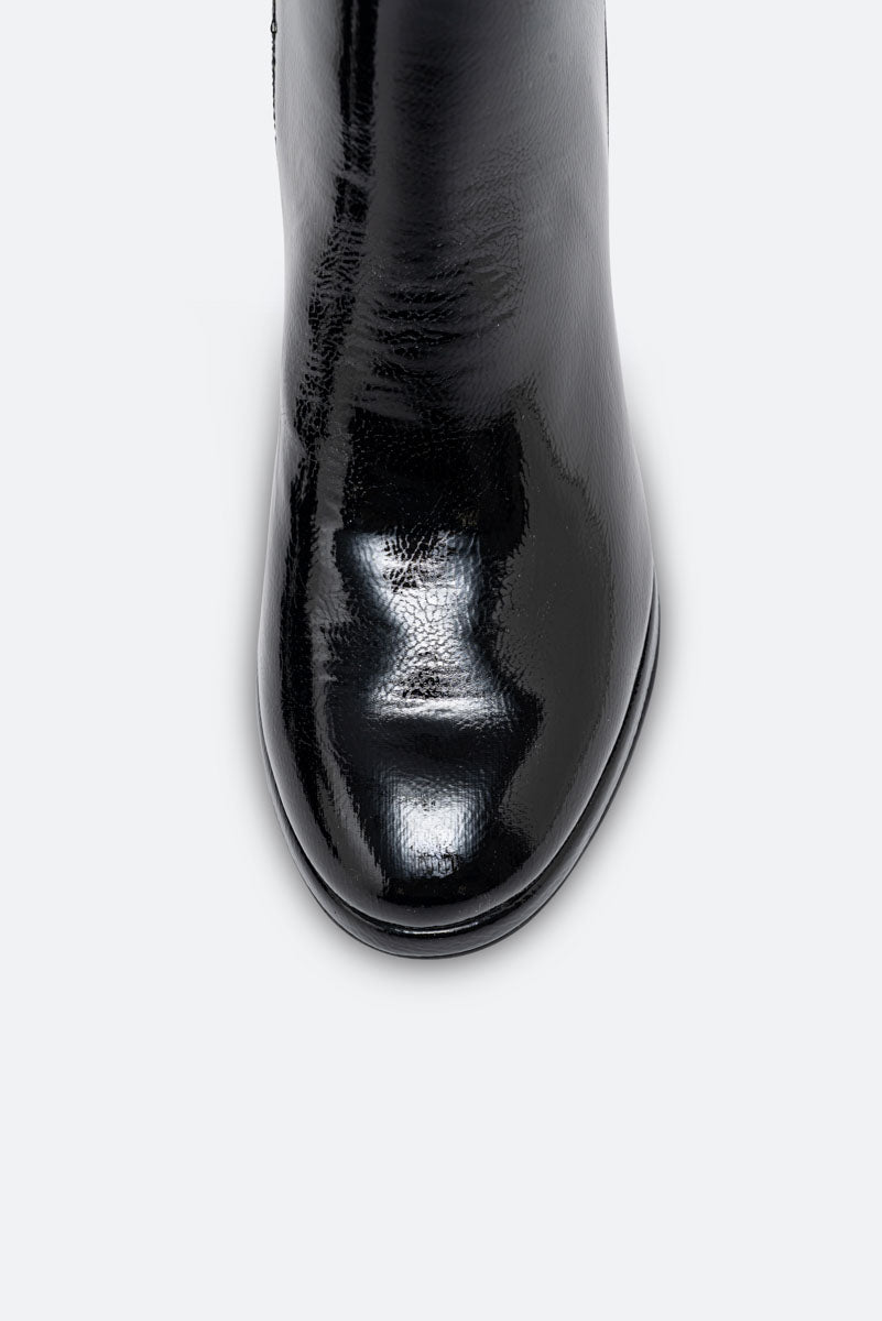 Mercy PU Black Ankle Boot