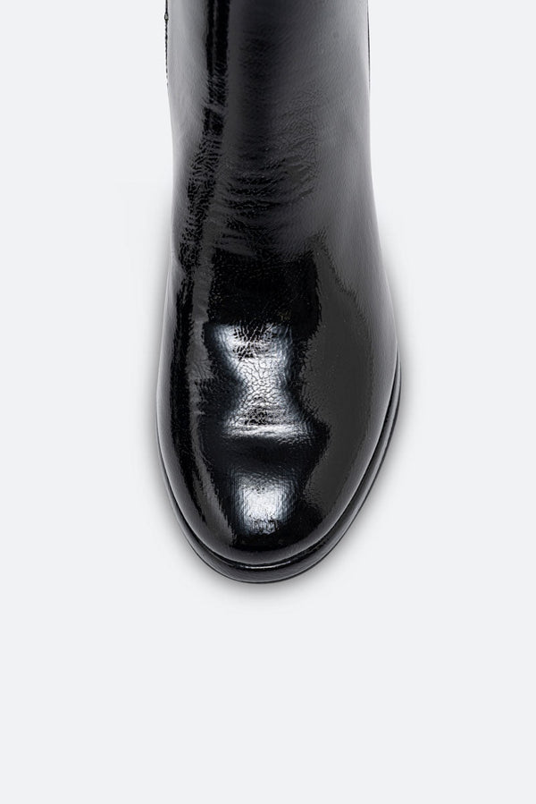 Mercy PU Black Ankle Boot