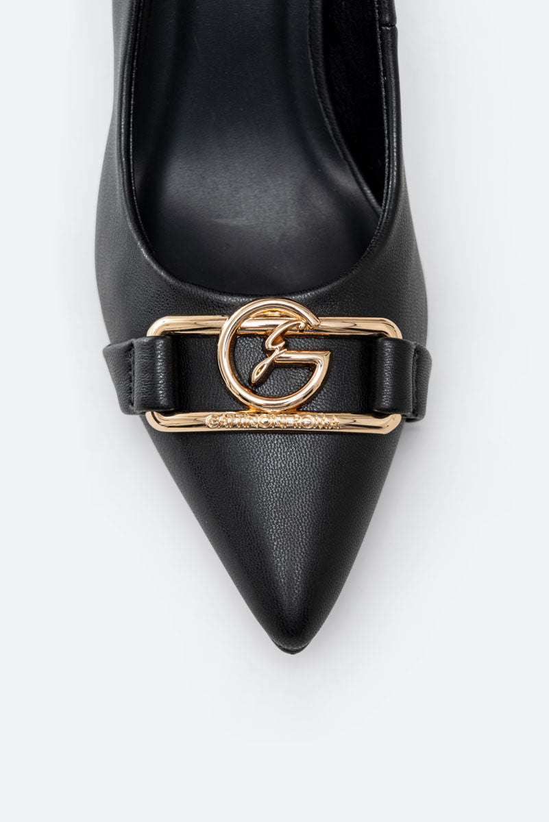 Miranda Pumps in Black Synthetic Leather