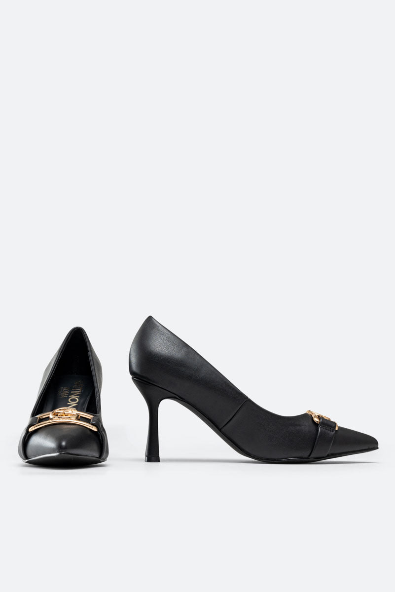 Miranda Pumps in Black Synthetic Leather