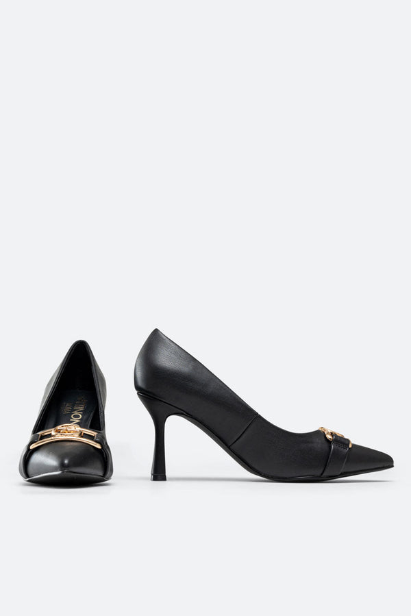 Miranda Pumps in Black Synthetic Leather