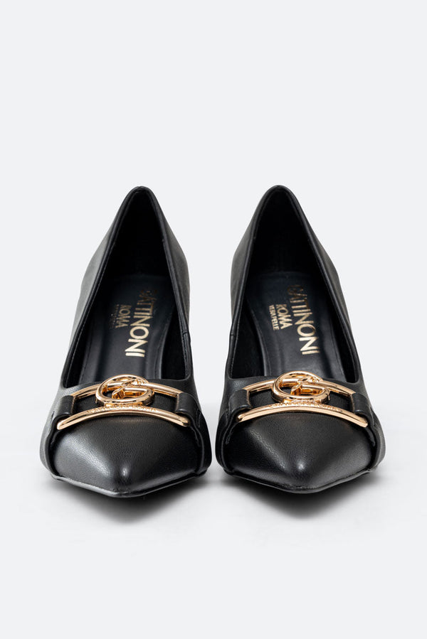 Miranda Pumps in Black Synthetic Leather