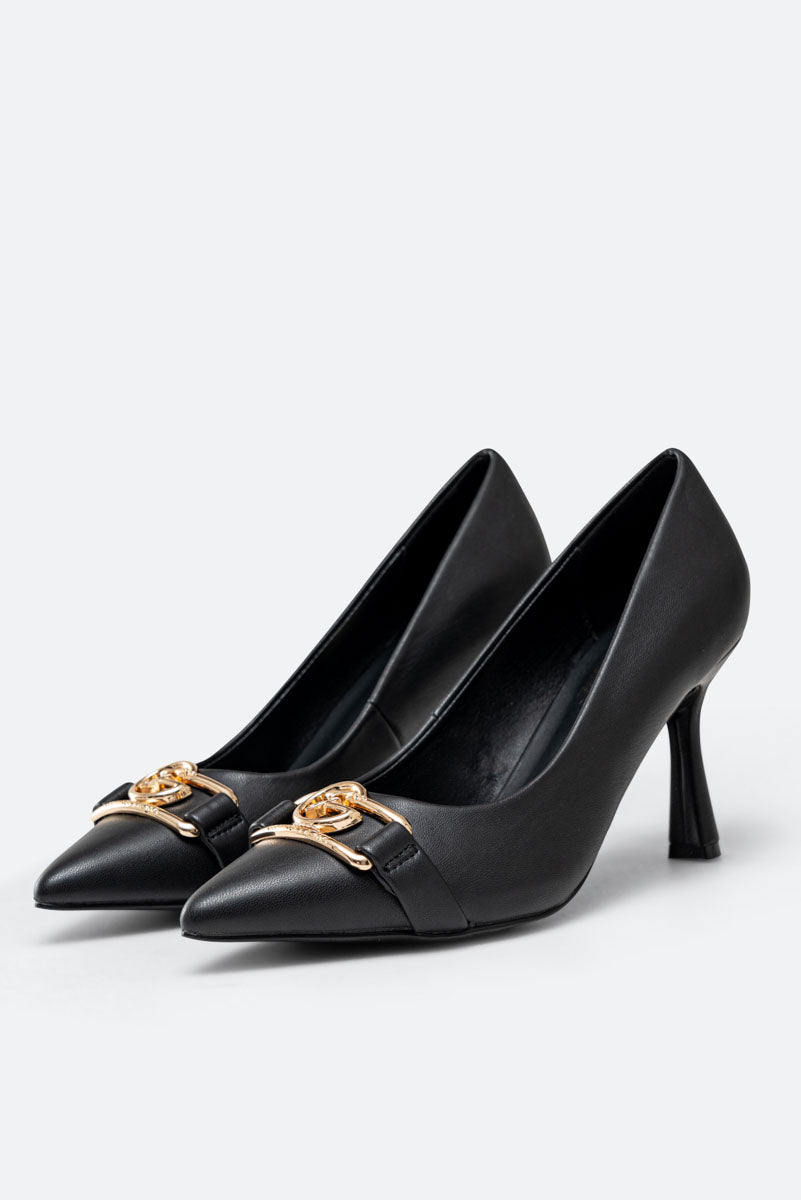 Miranda Pumps in Black Synthetic Leather