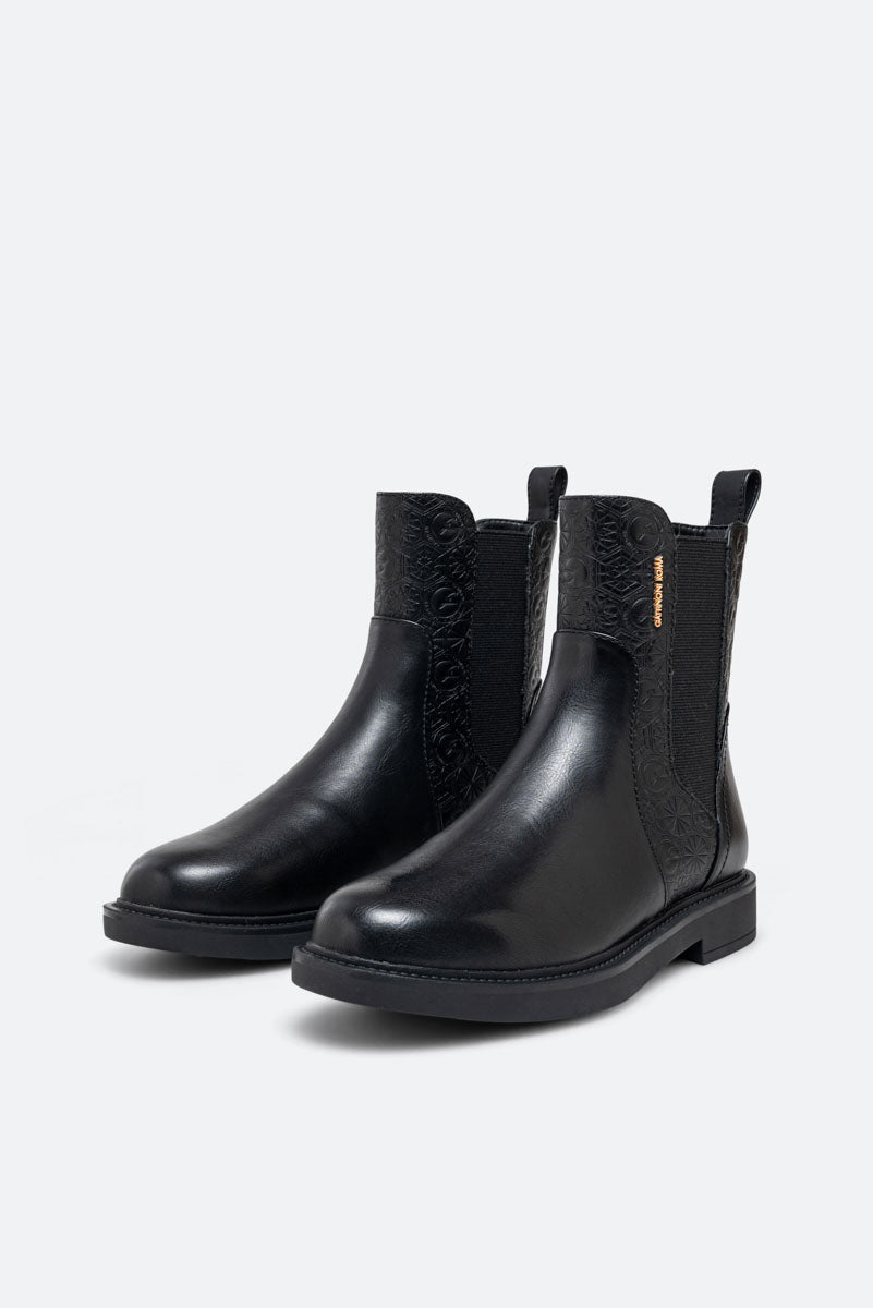Nevada PU Black Ankle Boot