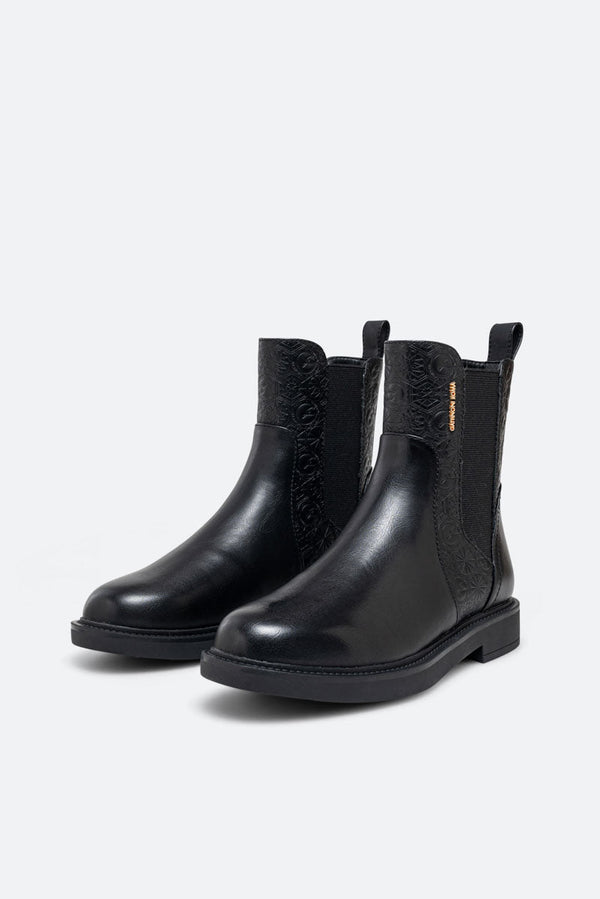 Nevada PU Black Ankle Boot