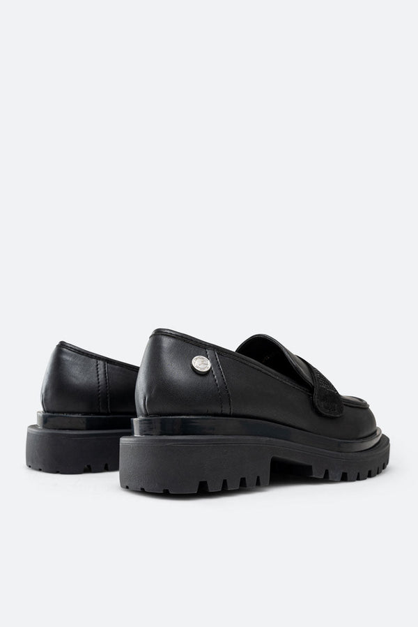 Ramsey Black Loafers with Rhinestones