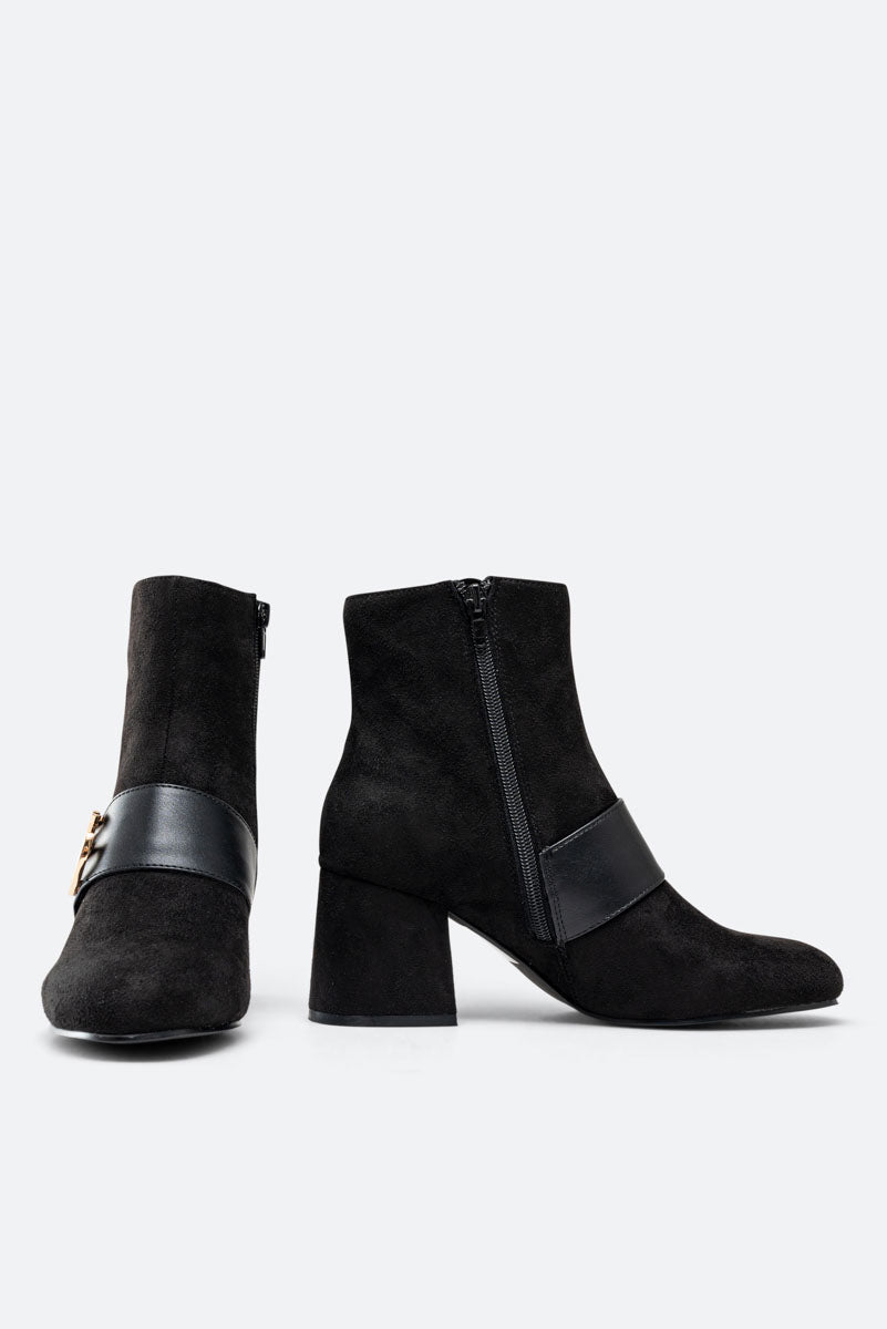 Sidney Ankle Boots in Black Suede