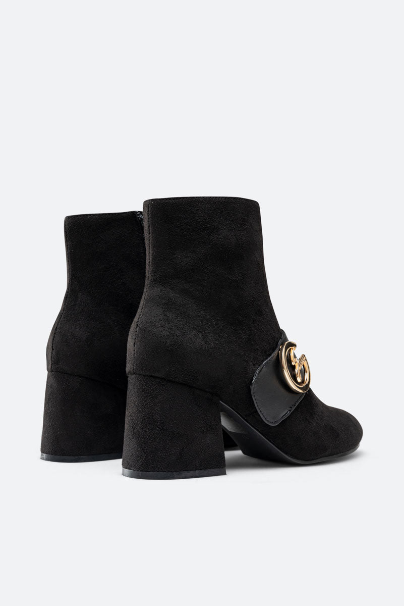 Sidney Ankle Boots in Black Suede