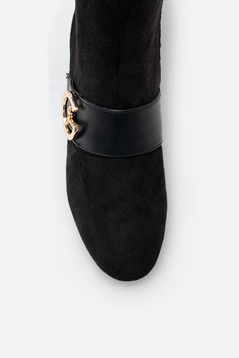 Sidney Ankle Boots in Black Suede