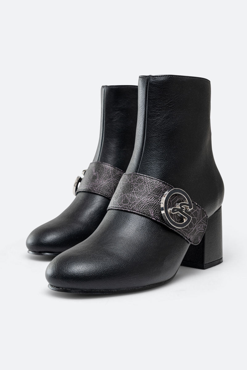 Sidney Mono Black Ankle Boots
