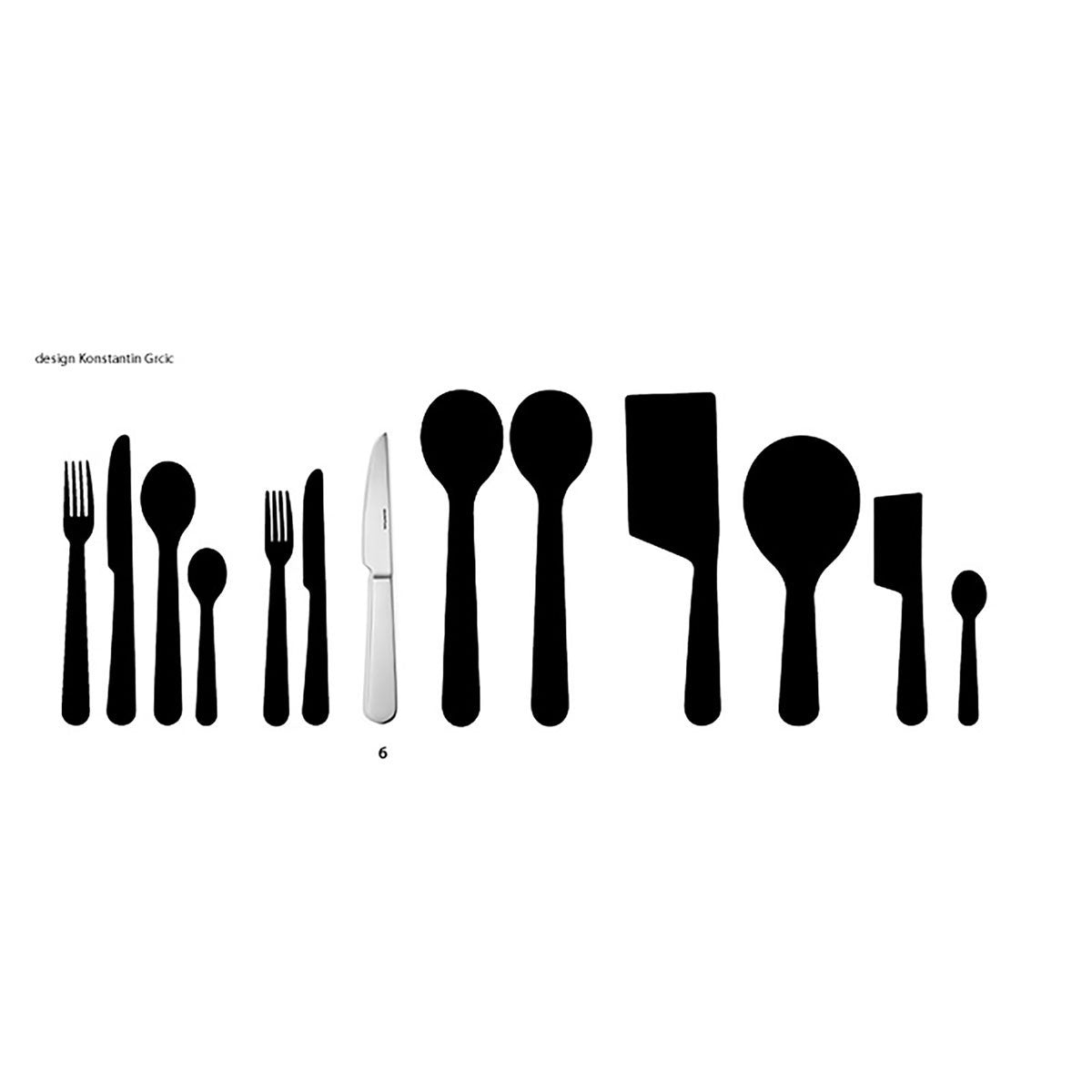 ACCENTO - 6 STEAK KNIVES - SERAFINO ZANI