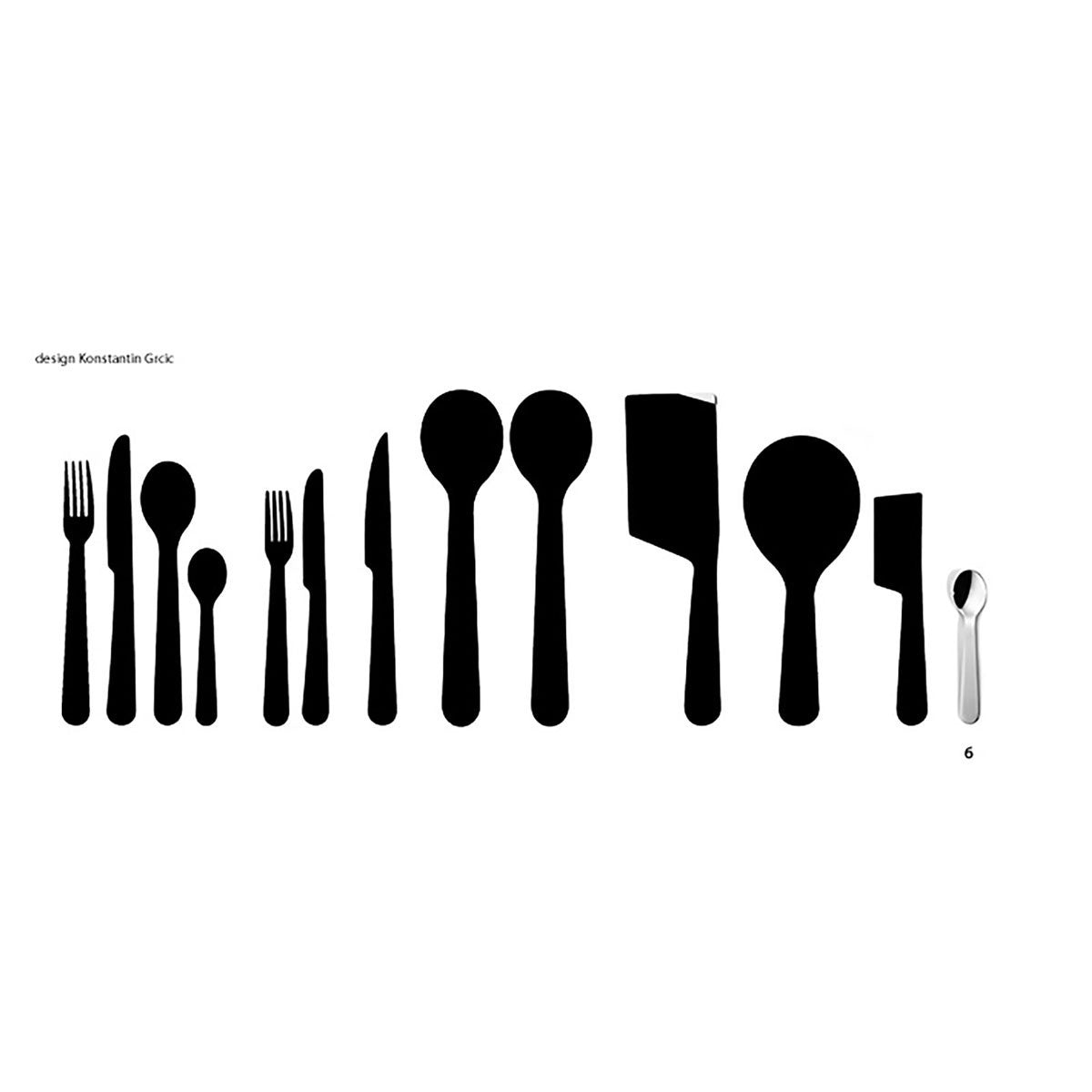 ACCENTO - 6 MOKA SPOONS - SERAFINO ZANI