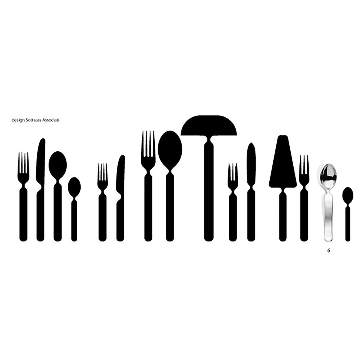 Five Stars - Dessert Spoon Set - Serafino Zani