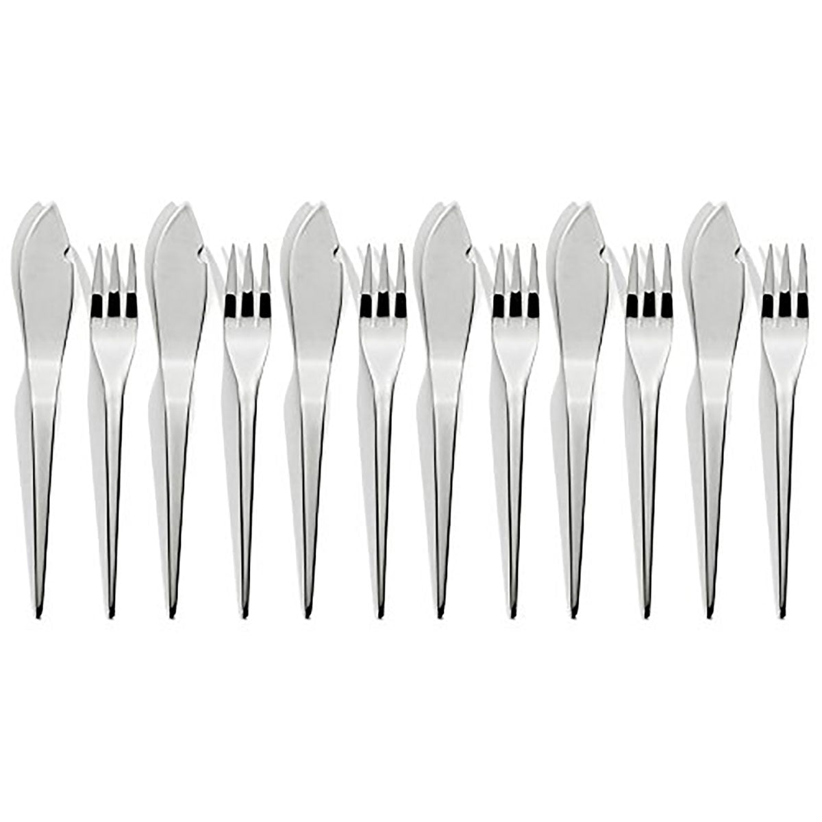 Kyoto - Set of 12 Fish Cutlery - Serafino Zani