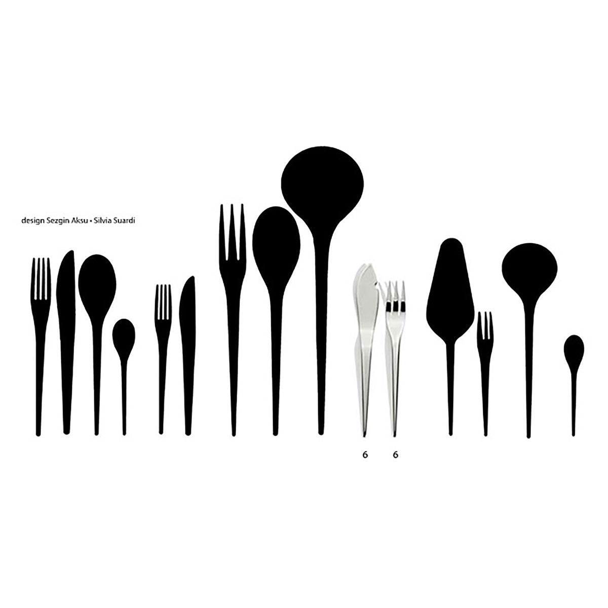 Kyoto - Set of 12 Fish Cutlery - Serafino Zani