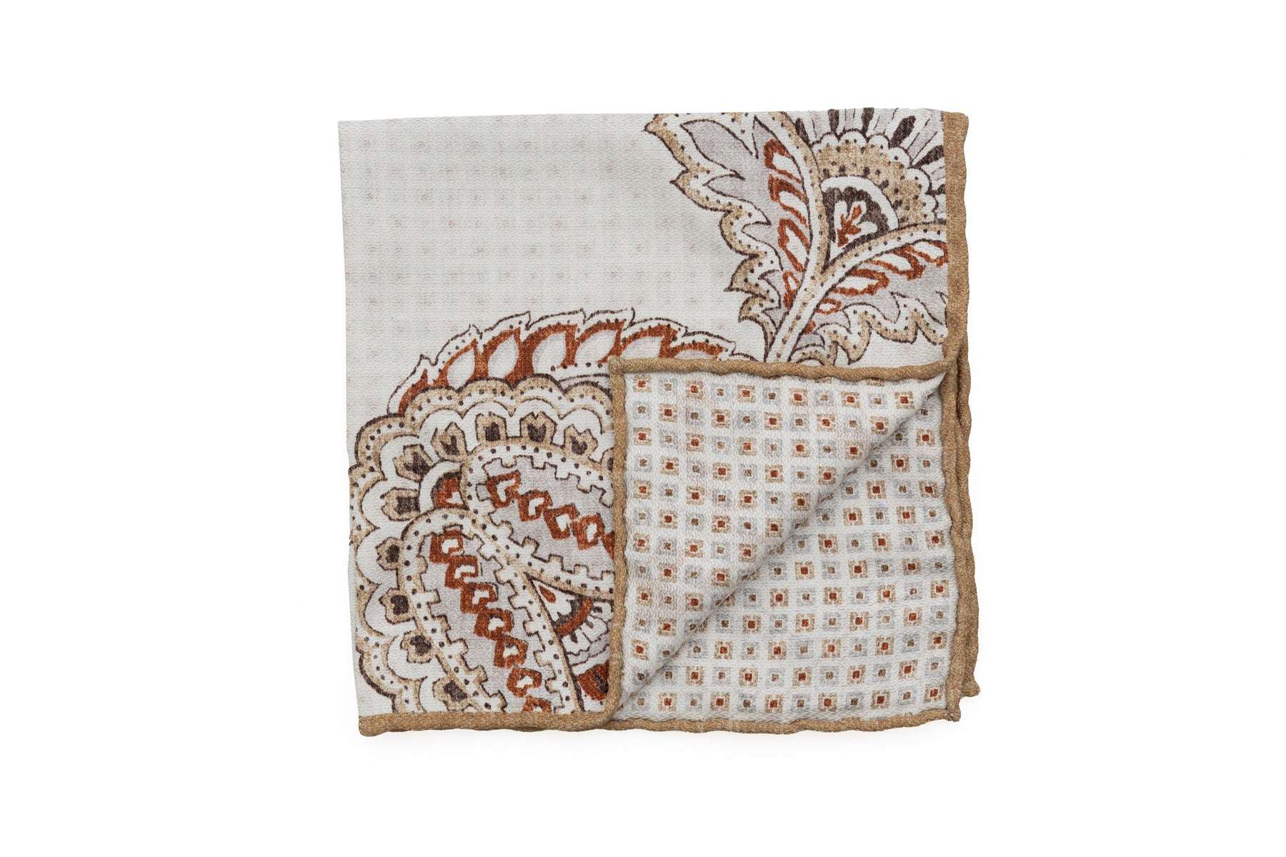 Light patterned pouch in pure silk