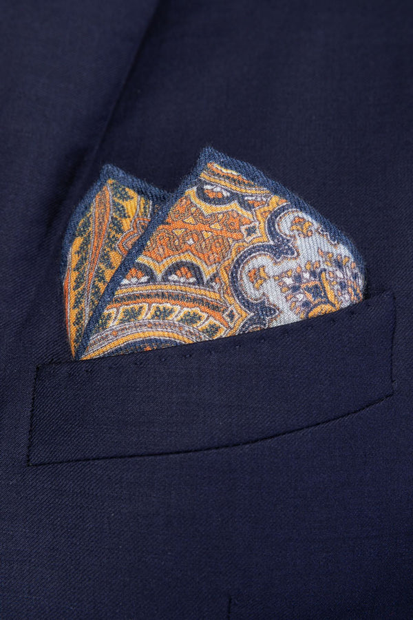 Orange pouch in pure wool