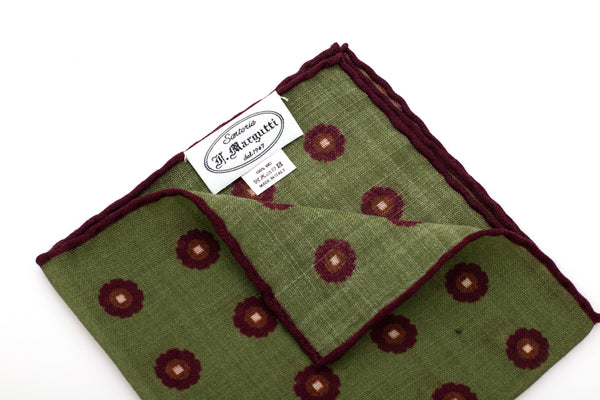 Borsa verde in puro motivo di lana