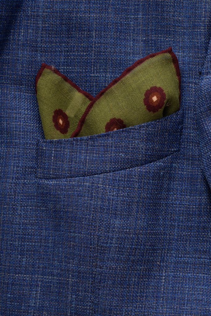 Borsa verde in puro motivo di lana