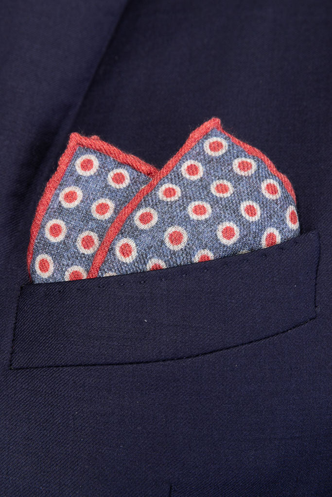 Pochette en denim en pure laine
