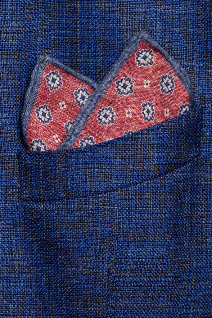 Magenta linen pouch