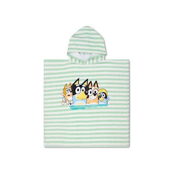 Bluey | Poncho de plage bleu/blanc 65 x 65 cm