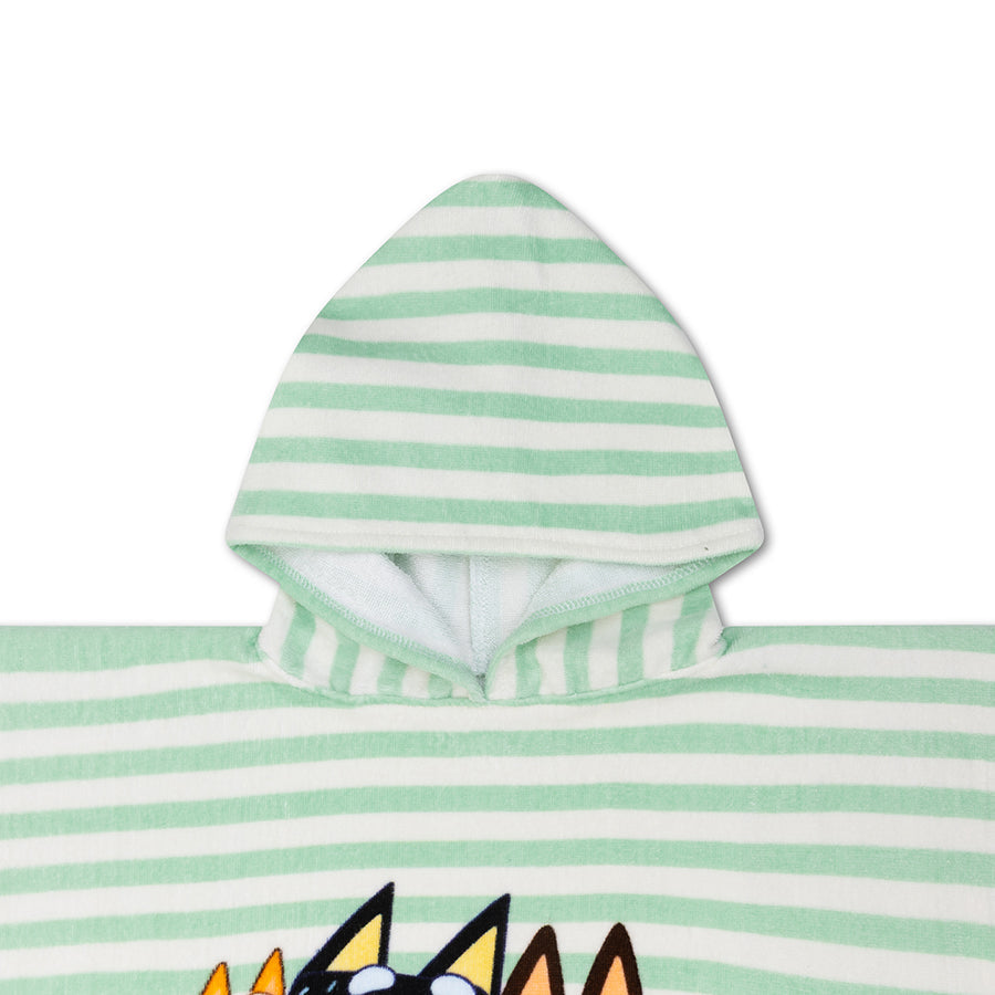 Bluey | Poncho de Playa Azul/Blanco 65 x 65 cm