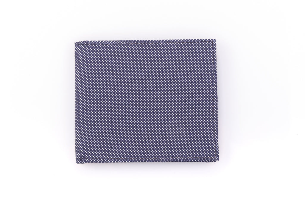 Blue card holder in pure silk