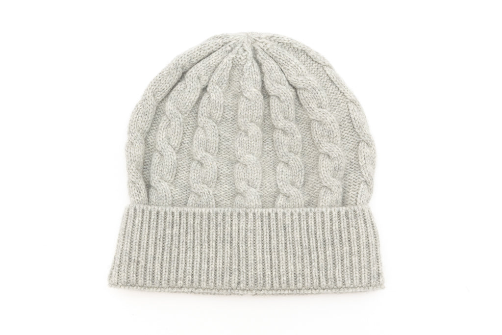 Light Grey Cashmere Beanie