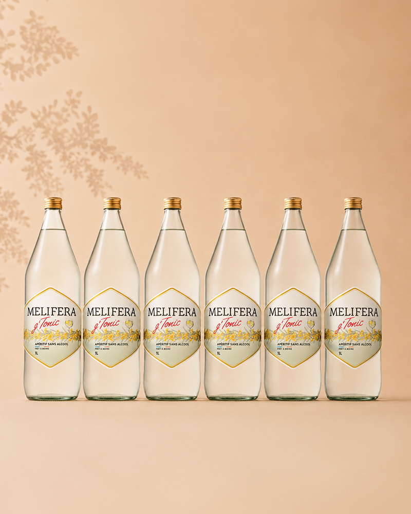 Pack 6 bouteilles Melifera Tonic cocktail sans alcool prêt à boire 1L