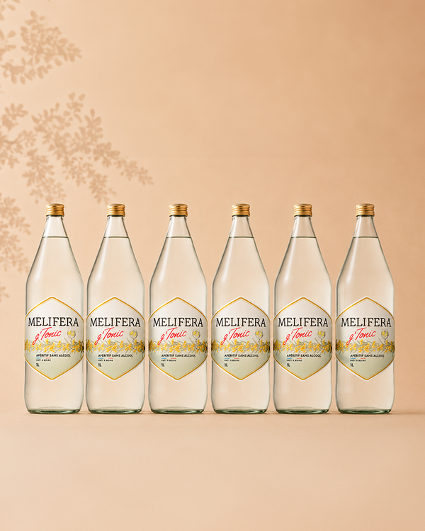 Pack 6 bouteilles Melifera Tonic cocktail sans alcool prêt à boire 1L
