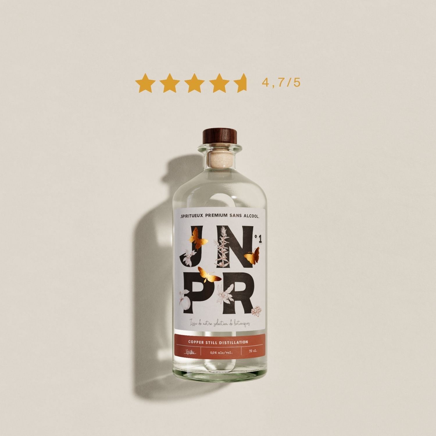 gin sans alcool jnpr n°1 spiritueux sans alcool frais herbacé genièvre sans sucre