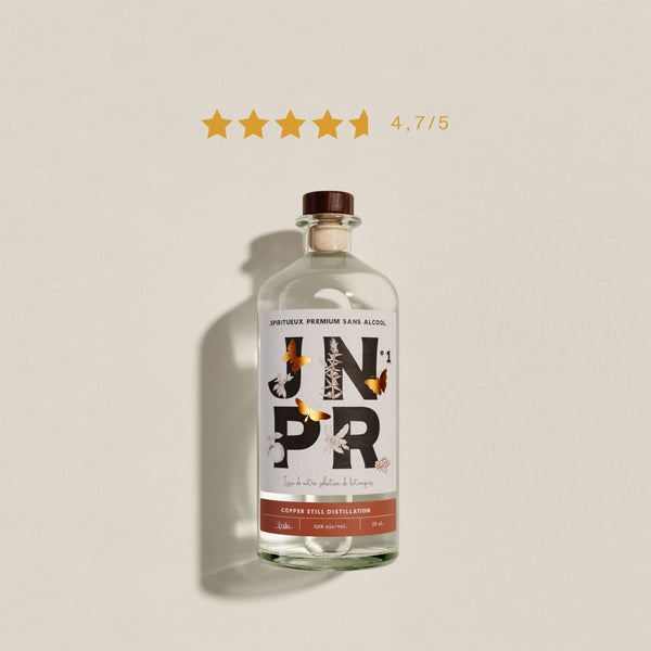 gin sans alcool jnpr n°1 spiritueux sans alcool frais herbacé genièvre sans sucre