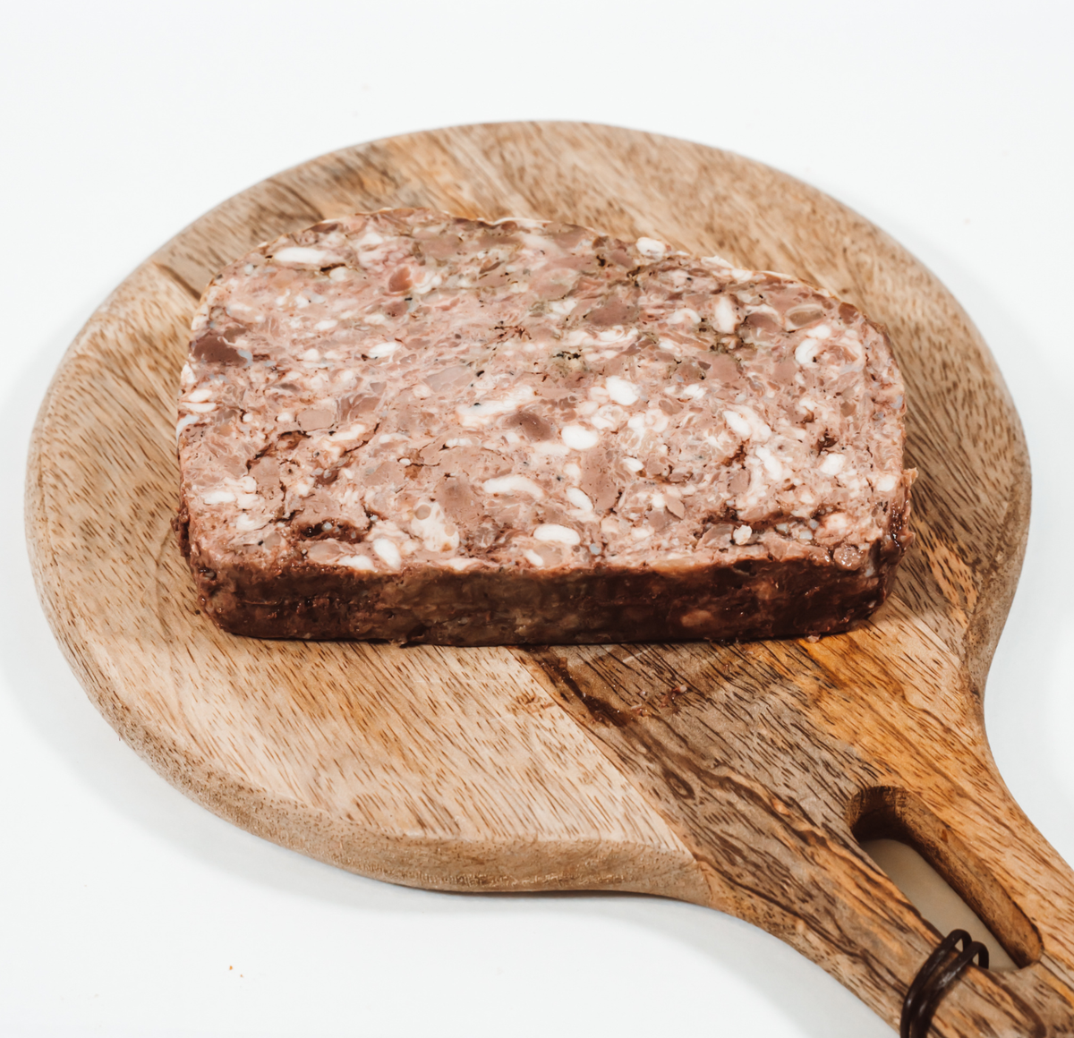Vacuum-packed country terrine slice