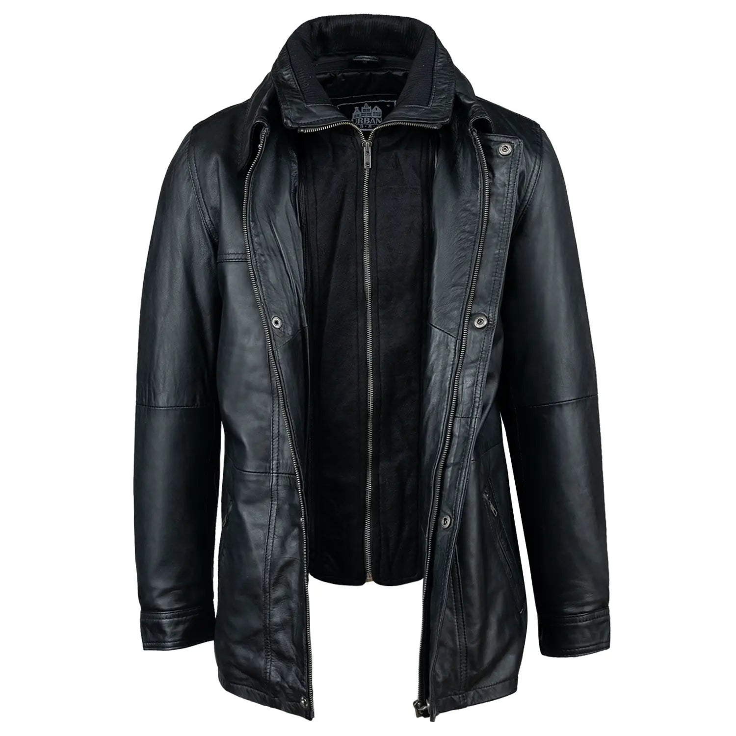 Patrick Leather Men's Parka Black