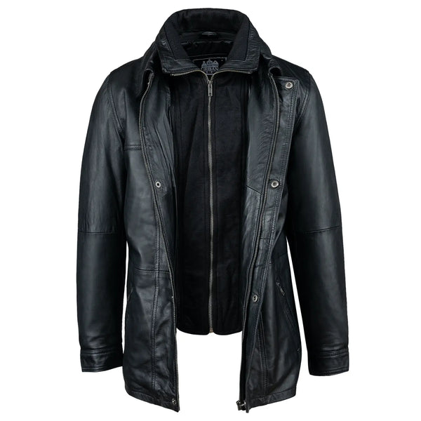 Patrick Leather Men's Parka Black