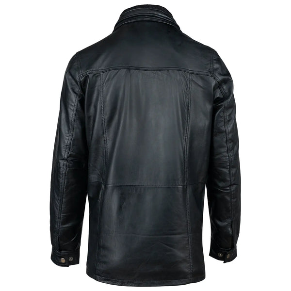 Patrick Leather Men's Parka Black