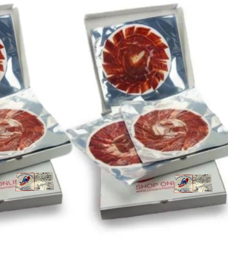 20 Sobres de Jamón de Cebo Ibérico 50% raza Ibérica cortado a cuchillo