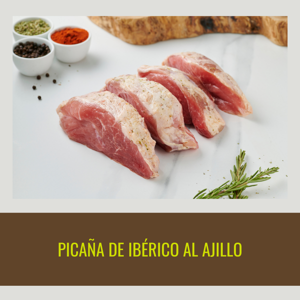 2 Garlic Iberian Picanhas, piece 700-900 gr/unit.
