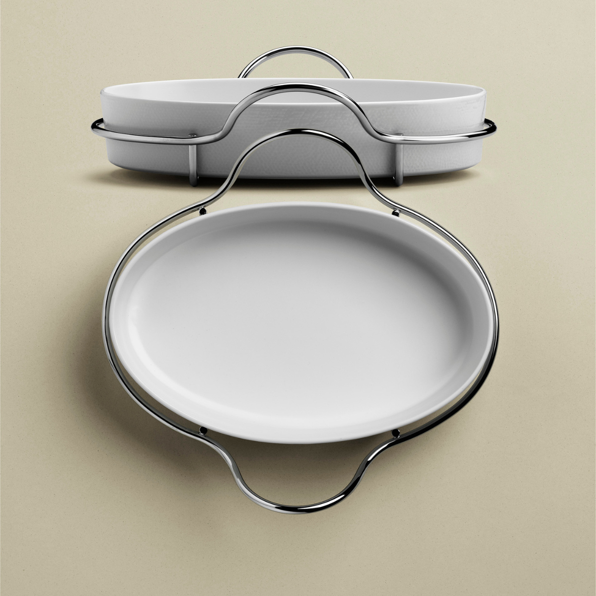 AL DENTE - LARGE OVAL BAKING DISH 40 cm WITH SUPPORT - SERAFINO ZANI