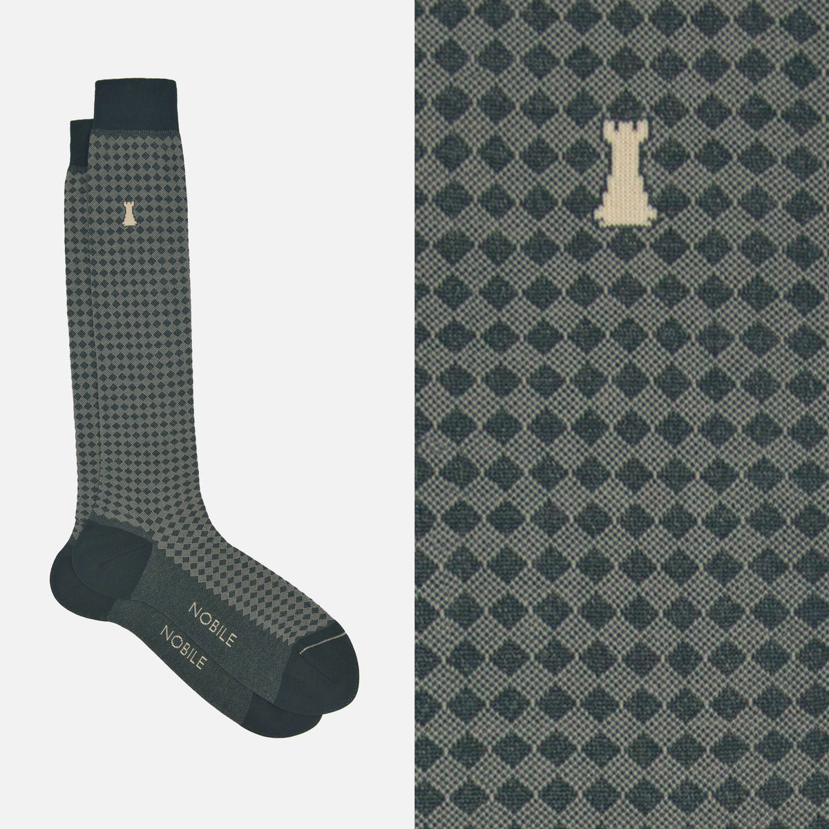 Pythagore - Chaussettes longues avec micro-diamants
