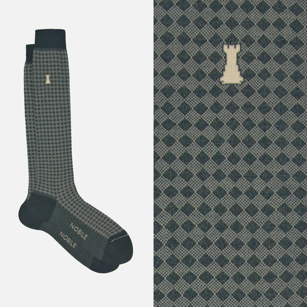 Pythagore - Chaussettes longues avec micro-diamants