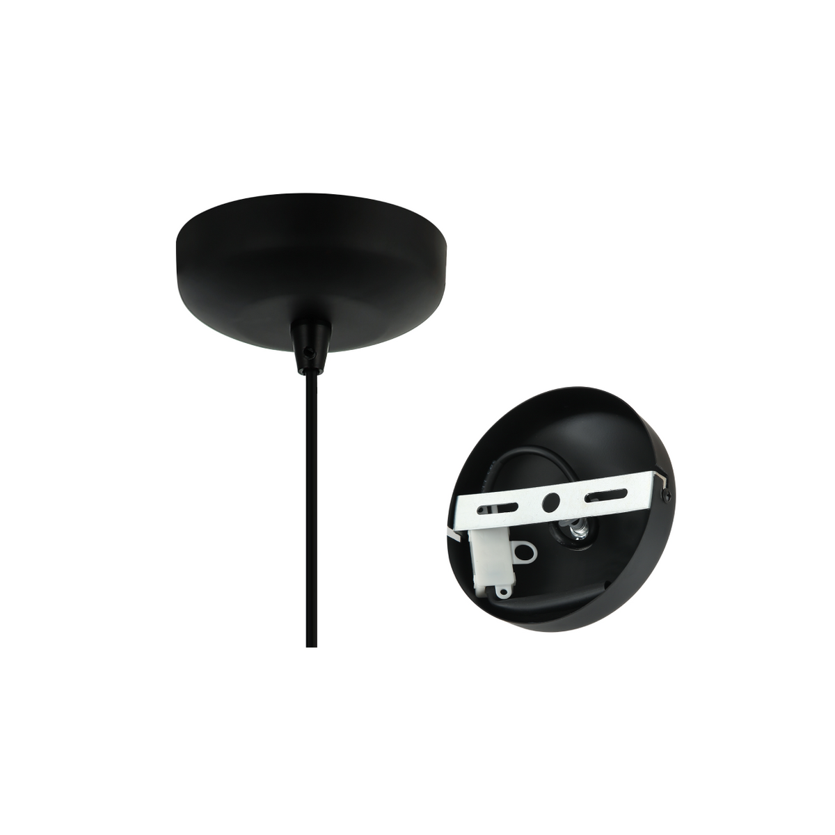 De zwarte hanglamp in Art Deco-stijl voegt een industriële charme toe aan je interieur. Perfect voor sfeervolle ruimtes.
