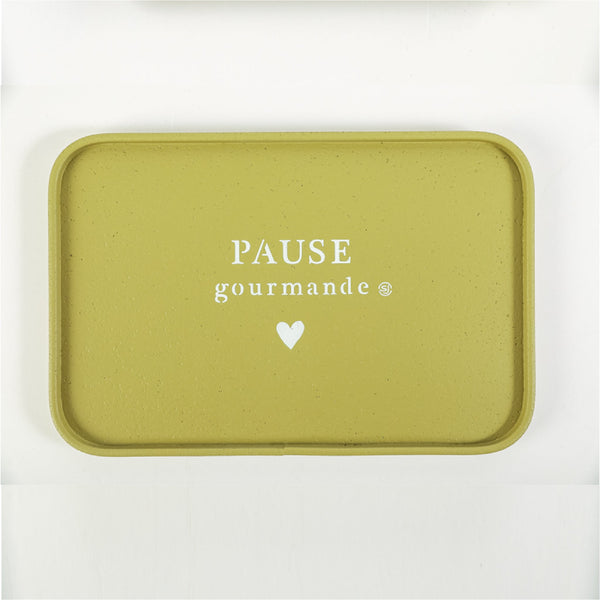 Plateau liège 20x30cm pause gourmande