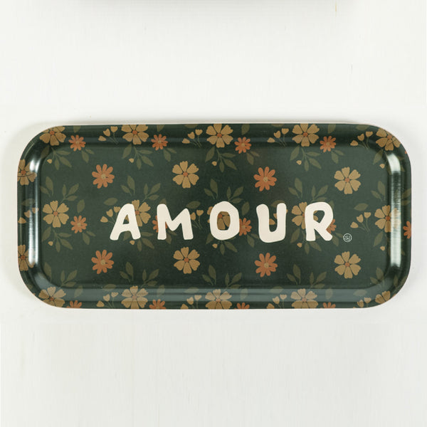 Plateau rectangle amour