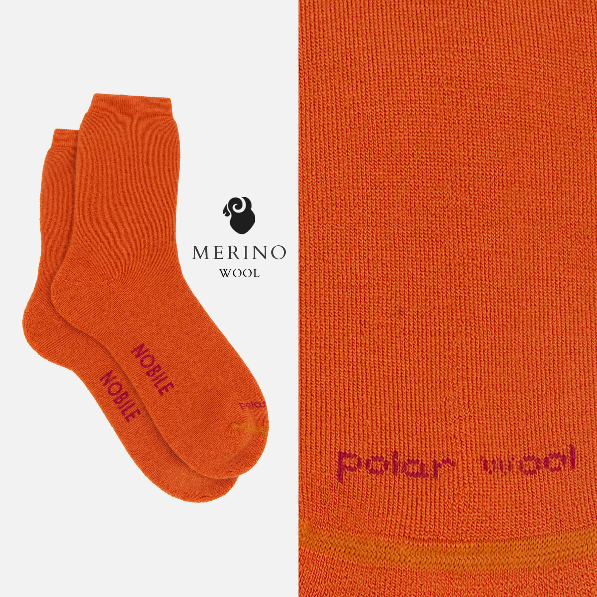 Polar Wool – Short Outdoor Socks in Merino Wool with Thermal Cushion